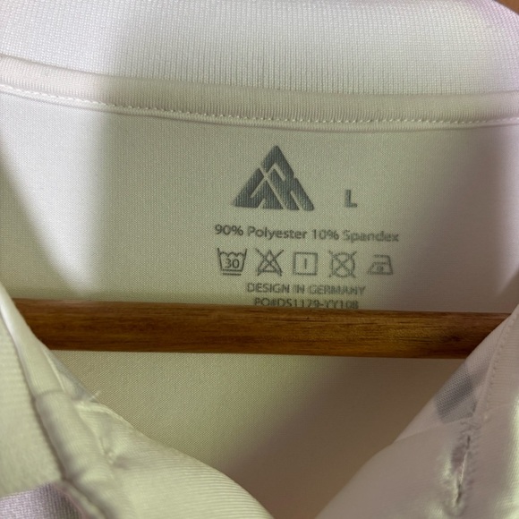 SCODI Men's Golf Polo Shirt Large Stripes Short Sleeve Quick Dry Lightweight - Picture 4 of 6